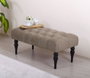 Atelier Del Sofa Banco de Terciopelo Marrón 92x48x43 cm